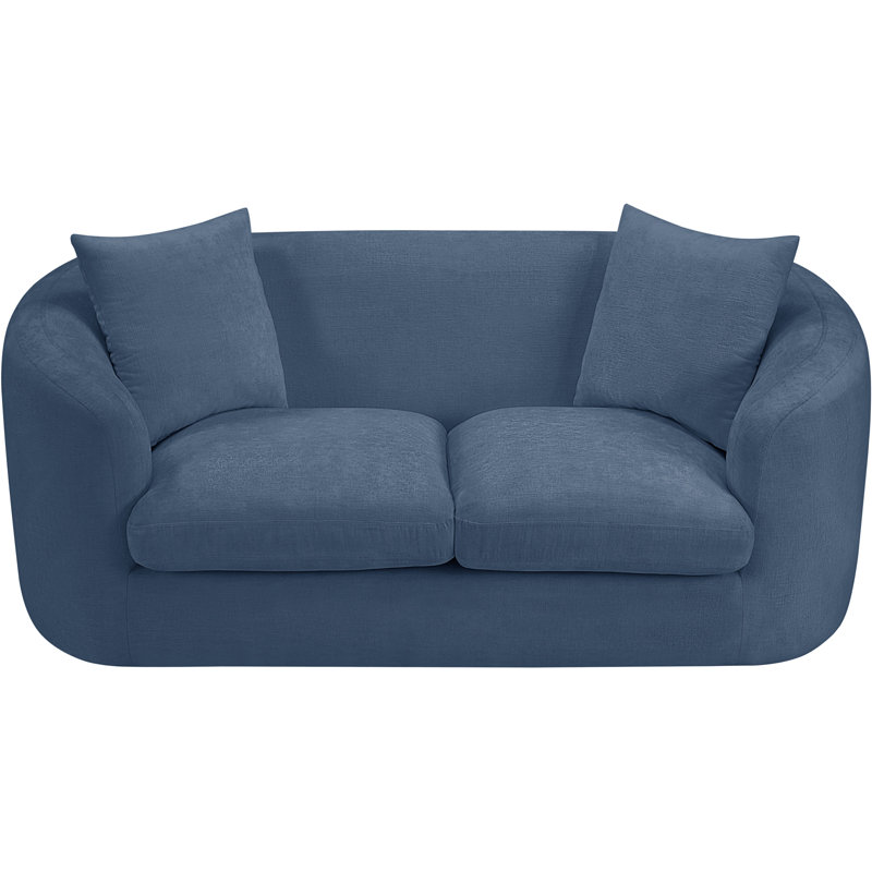 Causeuse Penelope, Tissu chenille bleu clair