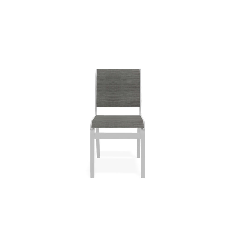 Chaise d'appoint de salle à manger Hiraku, Blanc texturé, Sicile