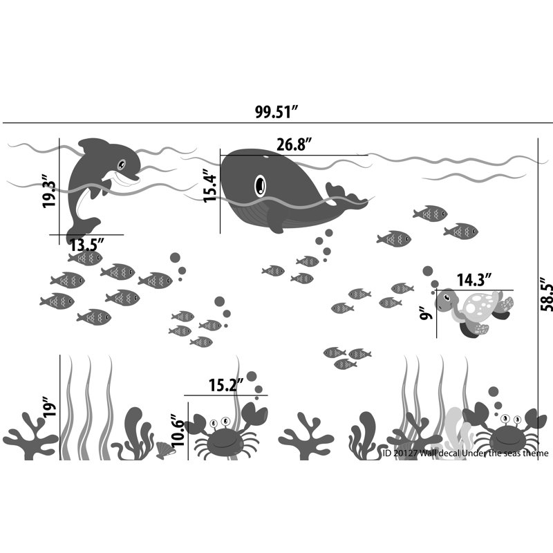 Non-Wall Damaging Wall Decal, Scheme A