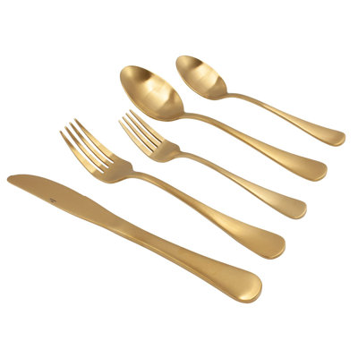 Luly Matte 60-Piece Coloured Flatware Set Stainless Steel Service for 12