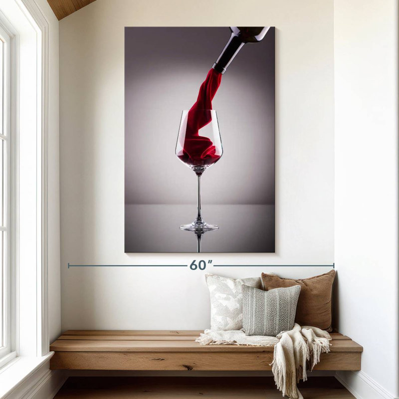 Yarlin Velvety Red Wine, 51" H x 34" W