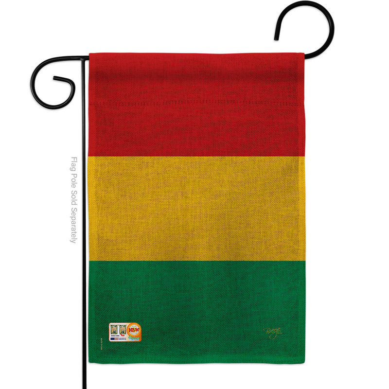 Polyester de 2 côtés 18,5 x 13 po de guinée drapeau de jardin