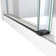 60.38" W x 34.5" D x 76" H Frameless Rectangle Sliding Shower Enclosure