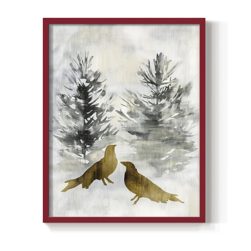 Reproduction encadrée - bois massif, H 15 po x l 12 po, Rouge