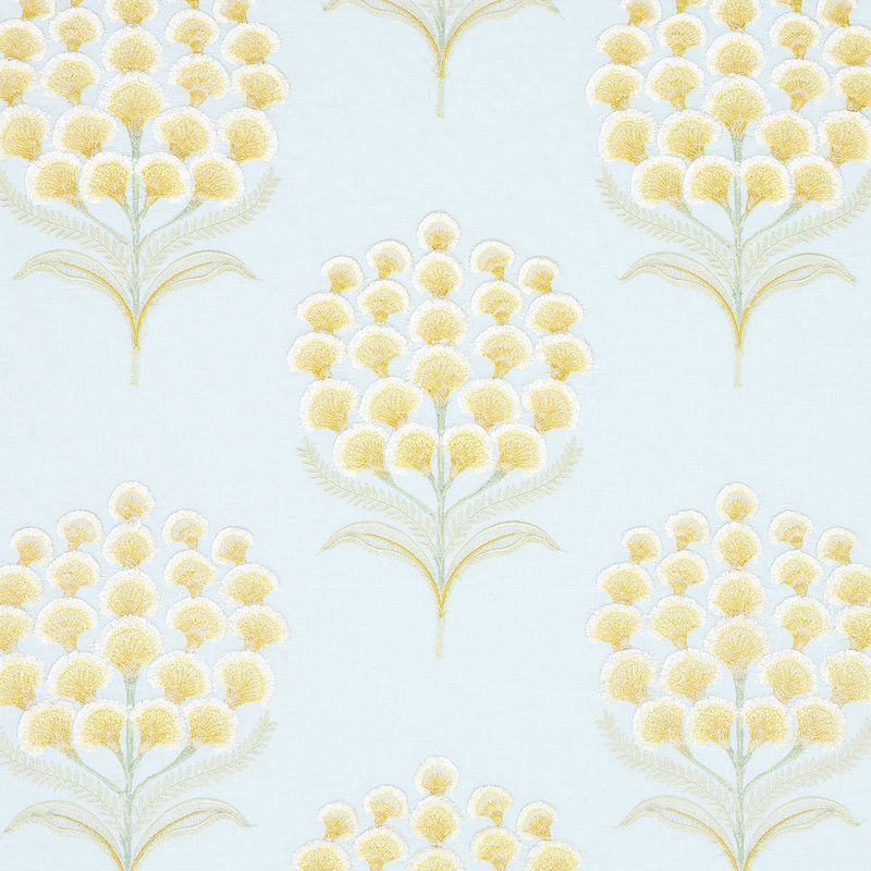 Aurelia Embroidery Fabric, Blue/ Pale Blue/ White