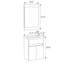 Ensemble de meuble-lavabo simple avec miroir Alastair-1096855472