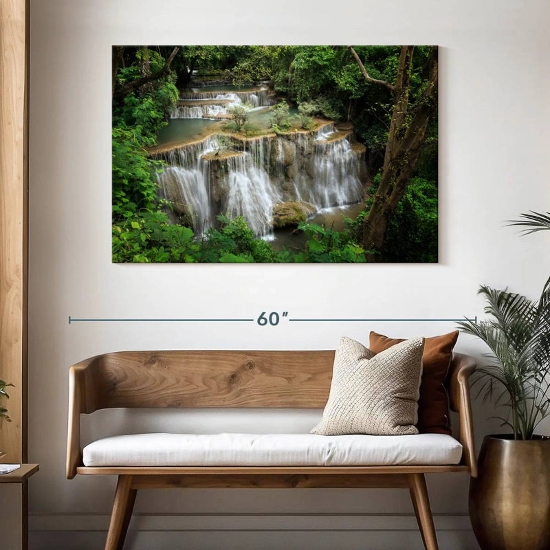 Alvord Rainforest River Waterfall, 32" H x 48" W