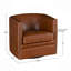 Fauteuil pivotant tonneau touffeté