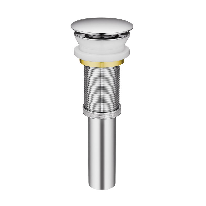 Drain à champignon avec trop-plein Whitehaus - pour ouvertures de 1 3/4 po, Chrome poli