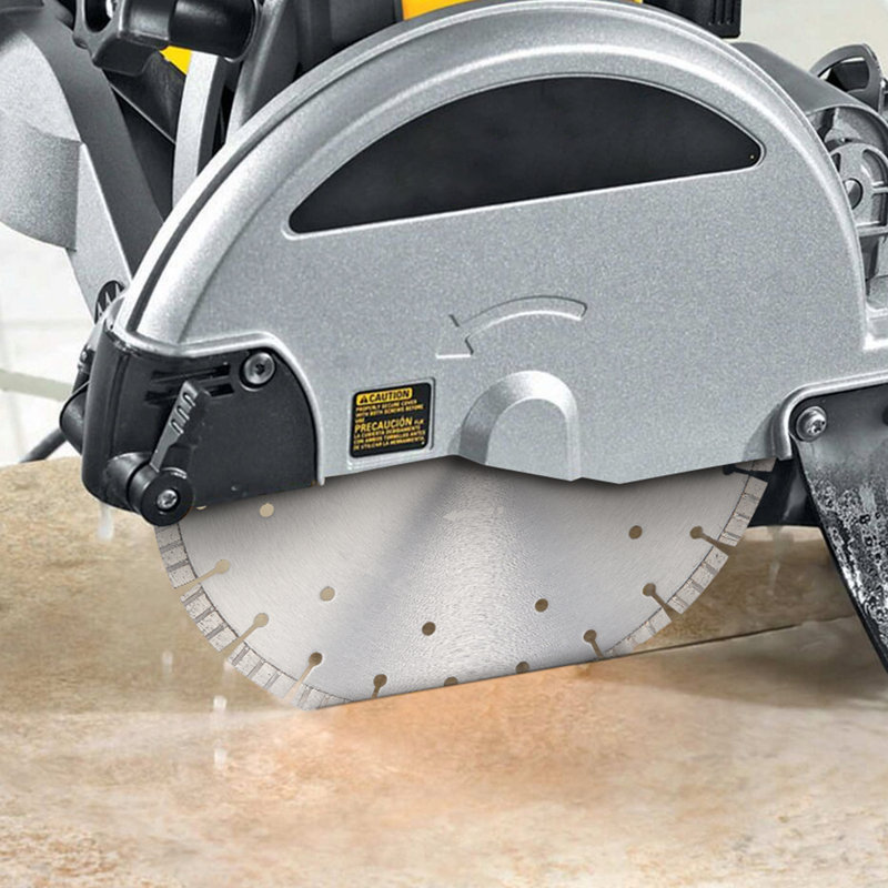 Diamond Blade, 12inch/300mm Concrete Saw Blade Wet or Dry, 0.47inch/12mm Wavy Teeth Diamond Segment Blade, Universal 1 inch/25.4 mm Center Hole Diameter, for Concrete Cement Board Tile Brick