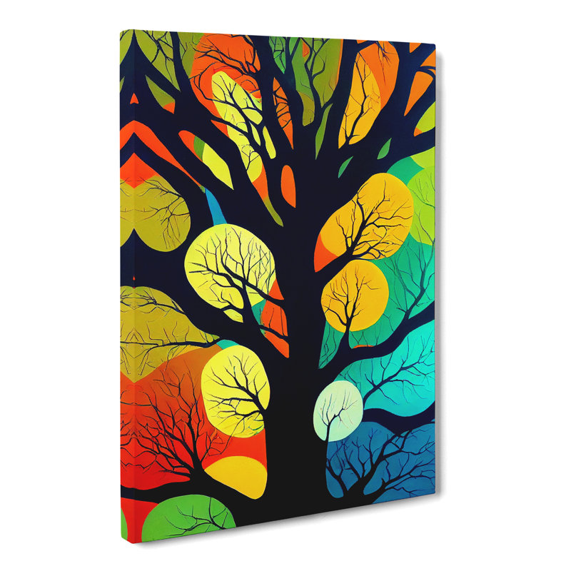 Tree Colours - Wrapped Canvas, 50cm H x 35cm W x 3cm D