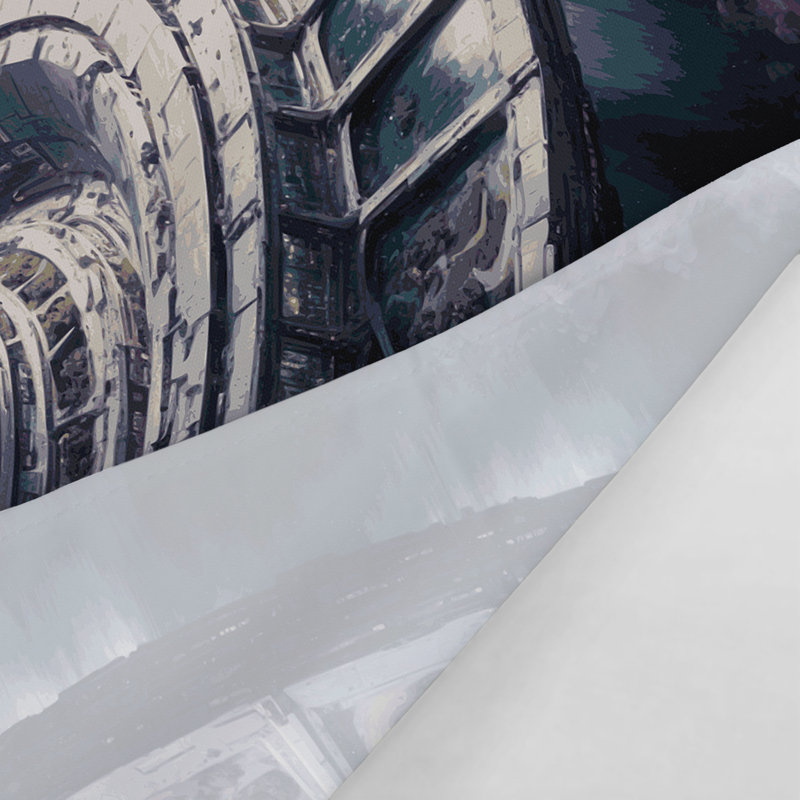 Tapisserie murale de visualisation Space Colonies, 51 po x 60 po