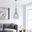 45cm H Glass Pendant Shade in Grey