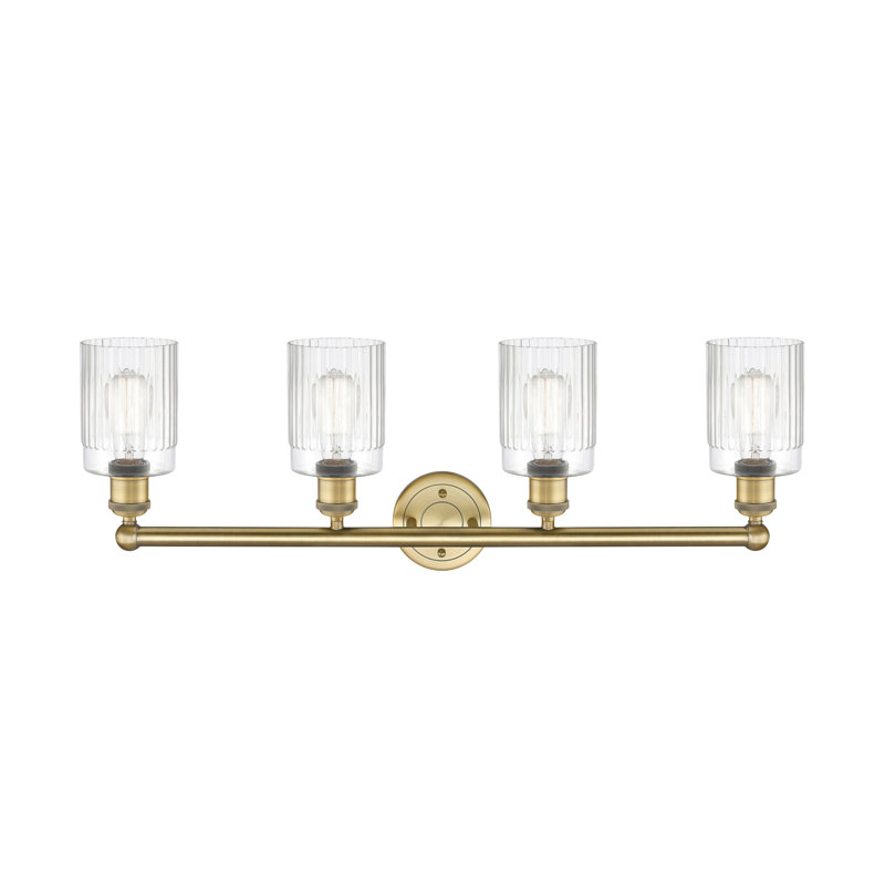 Kamena 4 - Light Dimmable Vanity Light, Clear, Brushed Brass