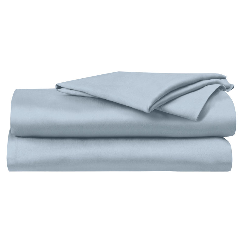 Delara 100% Eucalyptus Lyocell TENCEL™ Cooling Sheet Set – Soft, Silky & Breathable, Light Blue