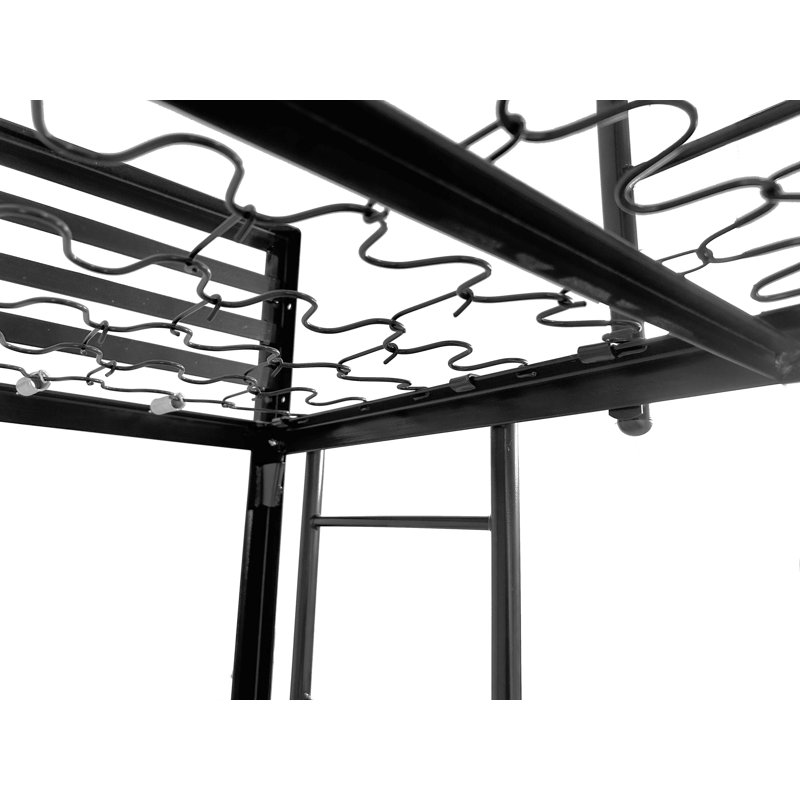 Lit superposé Avgust Camp avec garde-corps et matelas en mousse épaisse de 4 po
