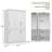 47.4" W Modular Wardrobe Set with 6 Doors, 2 Hanging Rods and Hidden Bedroom Storage