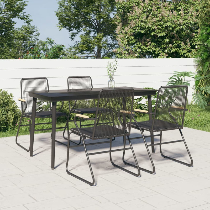 Ensemble repas d'extérieur rectangulaire Catarcio, 4, L 55,1 po x l 27,6 po x H 29,1 po