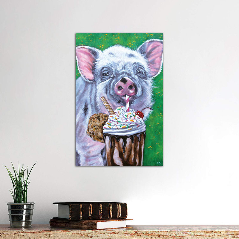 Piggy by Cyndi Dodes - Wrapped Canvas Print, 66.04 cm H x 45.72 cm W x 3.175 cm D