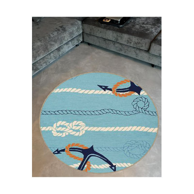 Tapis rond lavable à la machine