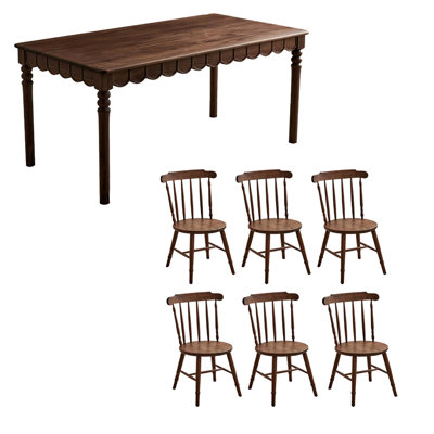 Ensemble de table durable en bois massif