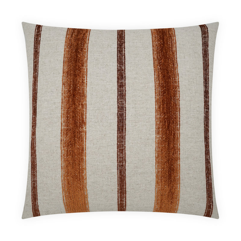 Coussin Lindor, Brun foncé / Beige, Carré 22 po