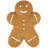 Primitives by Kathy Gingerbread Man Shaped Pillow