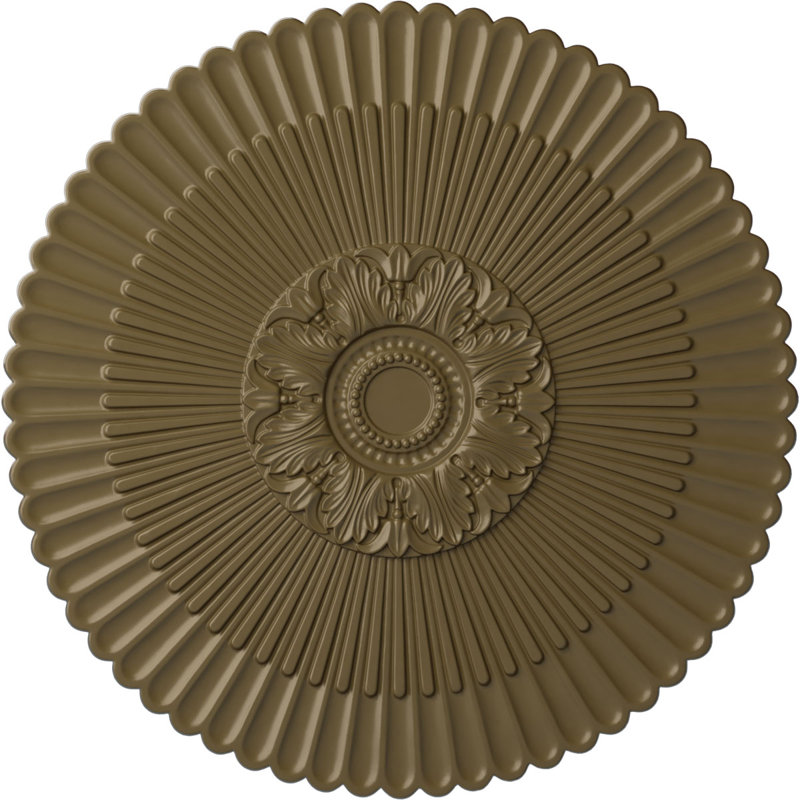 Médaillon de plafond Endurathane Nexus, DO de 41 po x P 1 5/8 po, convient aux auvents de 7 1/4 po ou moins, peint avec une finition de boue Mississippi peinte à la main