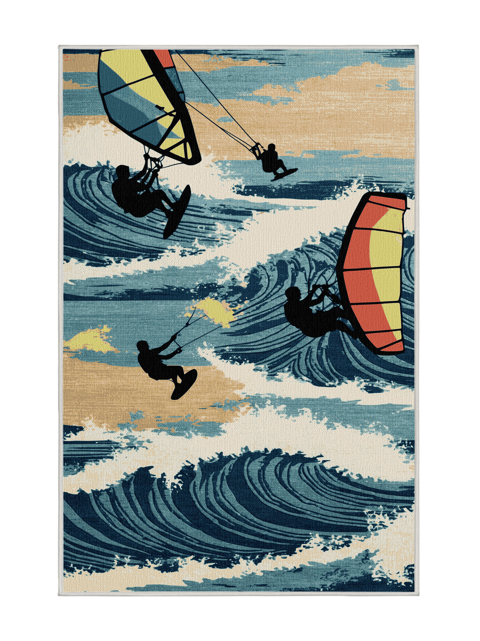 Rosecliff Heights Washable Kiteboarding Sports Area Rug | Wayfair