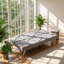 Canapé-lit convertible en simili lin 68,1 po x l 32,9 po x H 32,3 po