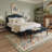 Verona Floral Machine Washable Green / Beige Indoor Area Rug with Non-Slip Backing-1359967631