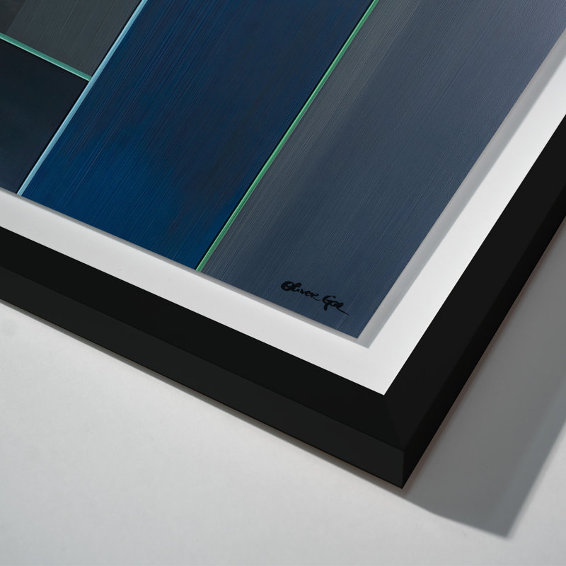 Desert Stillness II Shadowbox Abstract Print by Oliver Gal, Black Frame, 12 x 12, Black Frame, 13.5"H x 13.5"W