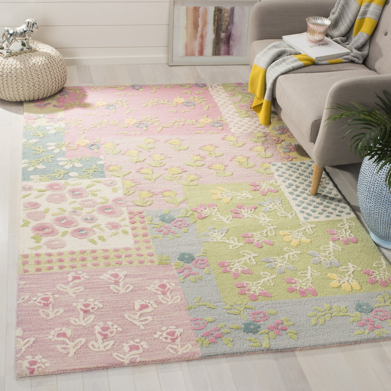 Tapis 80% laine et 20% coton touffeté à la main Gosselin, Rectangle 8 pi x 10 pi