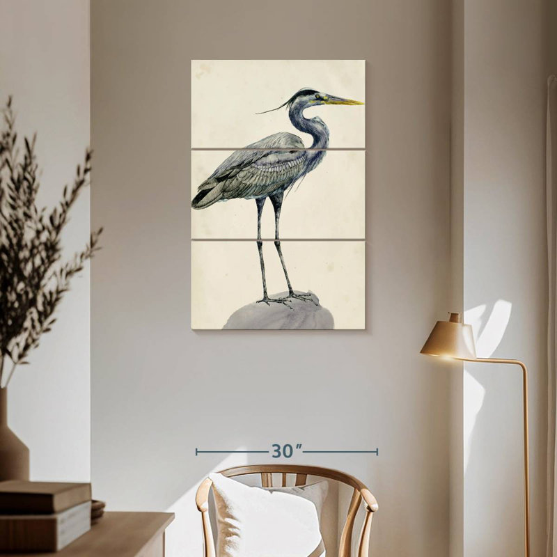 Brampt Blue Heron Rendering I, 57" H x 36" W