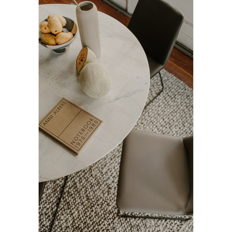 Villa Leather Dining Chair, Gray