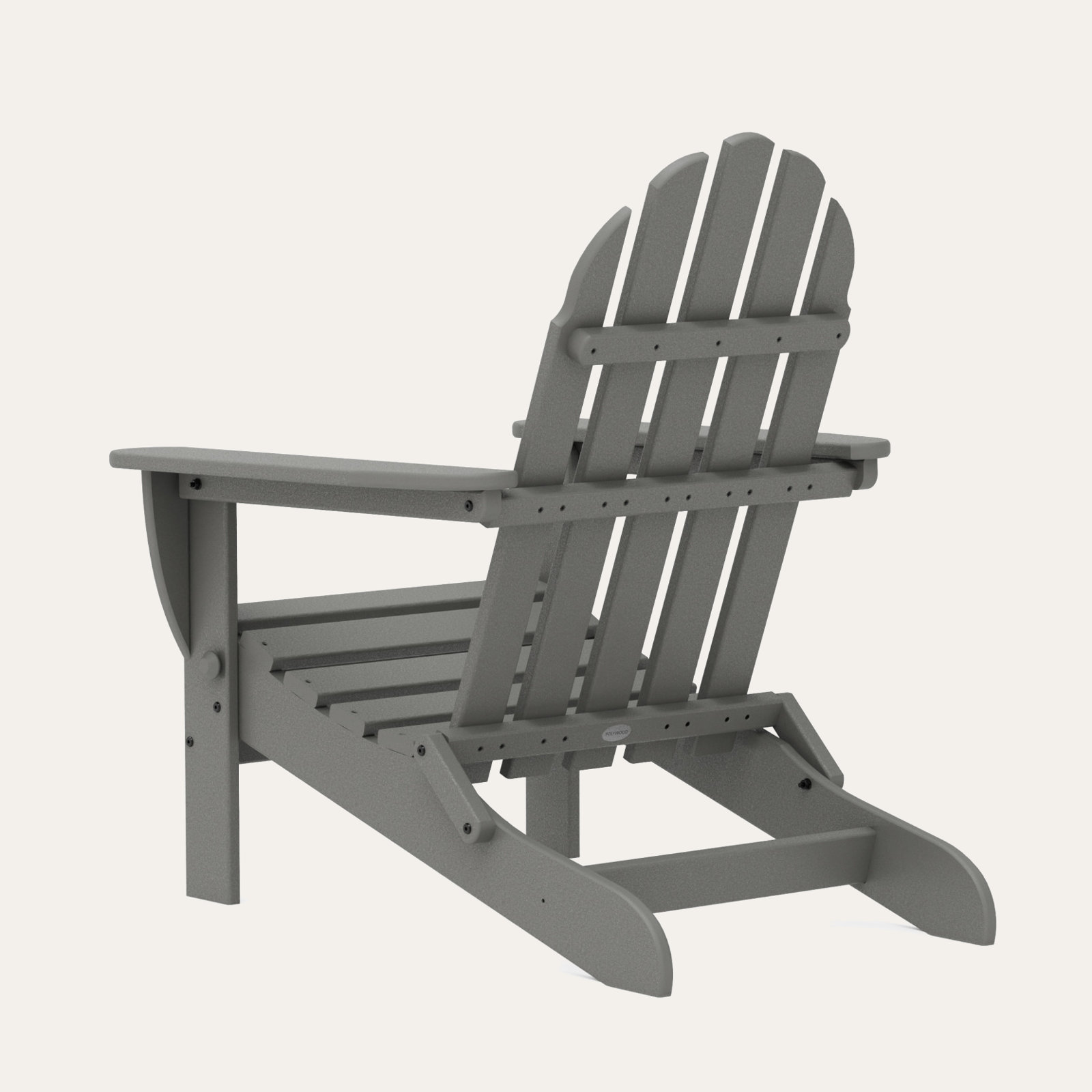 POLYWOOD Classic Adirondack Folding Adirondack Chair, Slate Gray