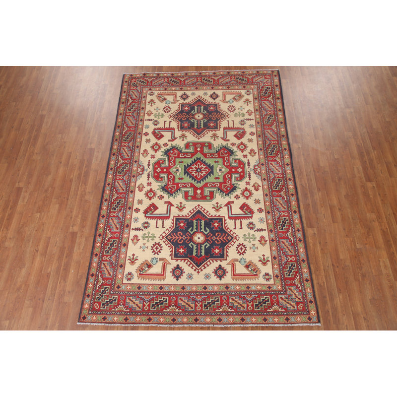 Tapis ivoire Kazak South Western 6 x 10