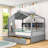 Alakai 2 Drawers Wood Platform Bed with Shelves-2054064287-2054064256