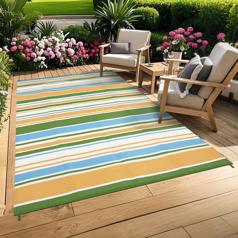 Waterproof Outdoor Rug Plastic Straw Patio Camping Rug, Indoor Outdoor RV Mat Carpet for Deck, Camper, Porch, Balcony, Backyard, Picnic