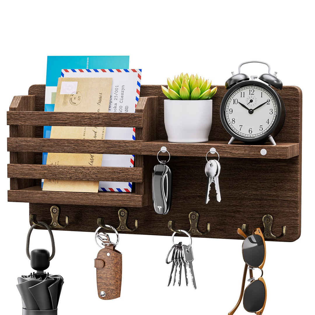 Wall Key Organizer with Mail Storage
