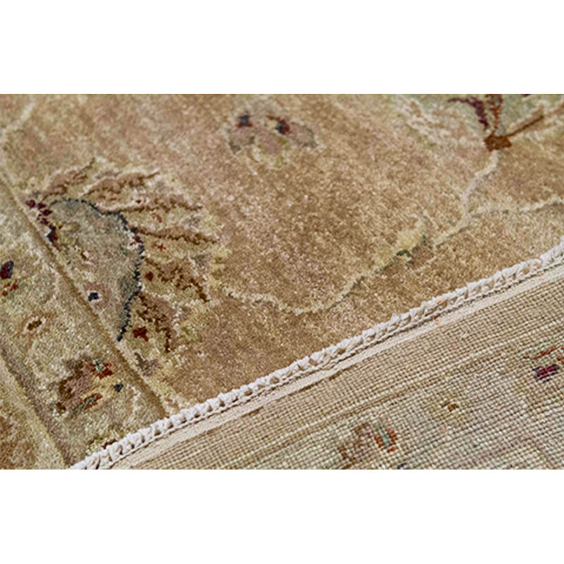Wool Oriental Area Rug in Camel/Beige