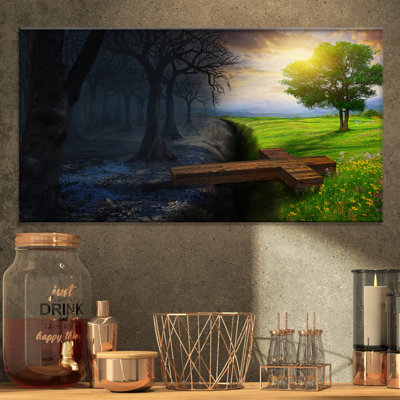 Crossing the gap-impression d’art graphique sur toile tendue