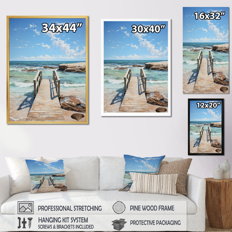 Impression sur toile encadrée «poids et quai», Toile tendue, H 44 po x l 34 po x P 1,5 po
