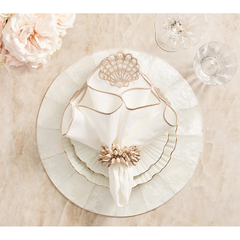 Round Capiz Placemat, Natural