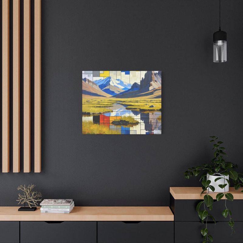«Tall Tundra Stretch», impression géométrique sur toile, H 24 po x l 30 po