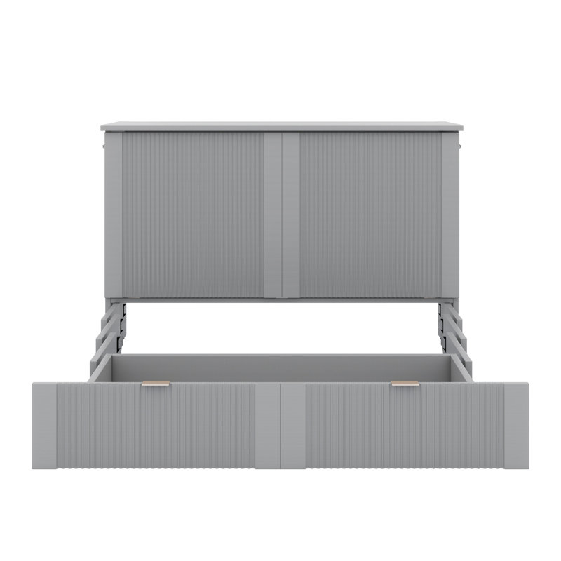 Murphy Bed With Drawer And A Set Of Sockets & USB Ports, Pulley Structure Design