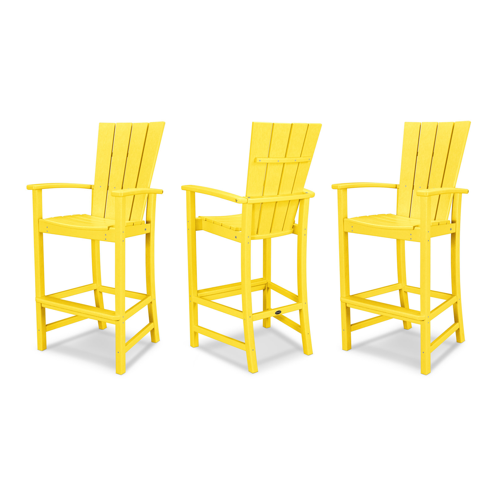 POLYWOOD® Quattro Patio Bar Stool, Lemon