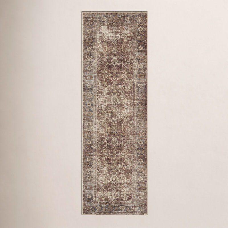 Tapis rouille / lagon lavable à la machine Magnolia Home par Joanna Gaines X Loloi Sinclair