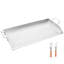 Plaque chauffante universelle en acier inoxydable 32 po x 16 po pour barbecue, égouttoir et drainage de graisse, parois latérales de cuisson à haute température pour sécuriser les aliments, utilisation durable
