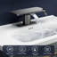 Robinet de lavabo de salle de bain à un trou Modern avec casier escamotable, noir mat-114193251